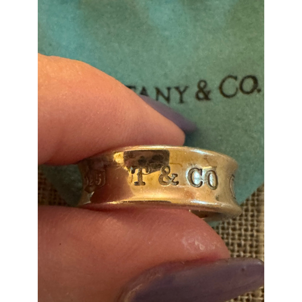 Authentic Tiffany & Co. Silver Band Ring 4.75 - Picture 1 of 7